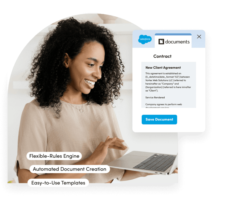 Professional using CRM software